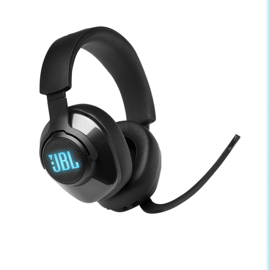 JBL Quantum 400 - Black - USB over-ear PC gaming headset with game-chat dial - Detailshot 1